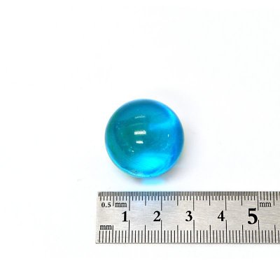 画像3: カラーマーブル、ブルー 直径25ｍｍ 65個入