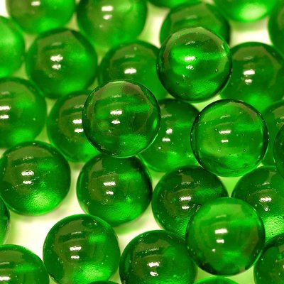 画像1: 【カートン】カラーマーブル、グリーン 直径17ｍｍ 4,000個入