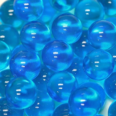 画像1: 【カートン】カラーマーブル、ブルー 直径17ｍｍ 4,000個入