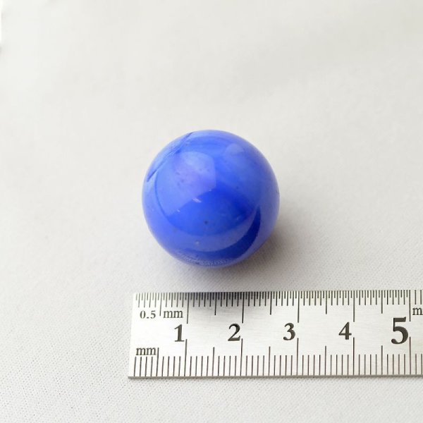 画像3: 【限定商品】ガラス球　青メノウ調　直径約２５ｍｍ 約５０個入 (3)