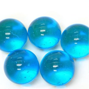画像: 【カートン】カラーマーブル、ブルー 直径25ｍｍ 1,250個入