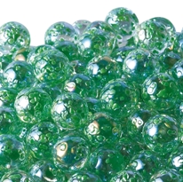 画像1: 【カートン】水玉マーブル、グリーン 直径17ｍｍ 5,200個入（260×20入） (1)